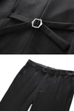 Preto Peaked Lapela 3 Peças Cetim Masculino Prom Suits