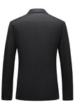 Preto Peaked Lapela 3 Peças Cetim Masculino Prom Suits
