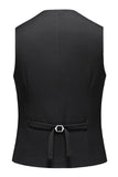 Preto Peaked Lapela 3 Peças Cetim Masculino Prom Suits
