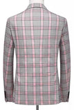 Pinkish Gray Striped 2 Peças Peaked lapela Homens Prom Suits