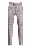 Pinkish Gray Striped 2 Peças Peaked lapela Homens Prom Suits