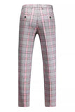 Pinkish Gray Striped 2 Peças Peaked lapela Homens Prom Suits
