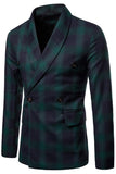 Navy Shawl Lapela Striped Men's Prom Blazer