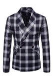 Navy Shawl Lapela Striped Men's Prom Blazer