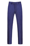 Blue Peak Lapel listrado 2 peças homens ternos