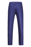 Blue Peak Lapel listrado 2 peças homens ternos