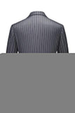 Blue Peak Lapel listrado 2 peças homens ternos