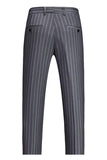 Blue Peak Lapel listrado 2 peças homens ternos