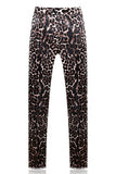 Leopard Peak Lapel 2 peças ternos de baile de formatura masculino