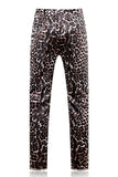 Leopard Peak Lapel 2 peças ternos de baile de formatura masculino