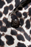 Leopard Peak Lapel 2 peças ternos de baile de formatura masculino