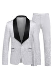 Xale Preto Lapela Um Botão 2 Peças Homens Prom Suits