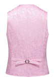 Pink Print Pico Lapela 3-Piece Homens Prom Suits