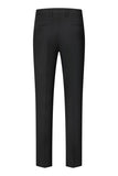 Xale Preto Lapela Um Botão 3-Piece Homens Ternos