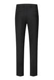 Xale Preto Lapela Um Botão 3-Piece Homens Ternos