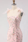 Vestido longo de baile bordado com lantejoulas em forma de lantejoulas com lantejoulas blush