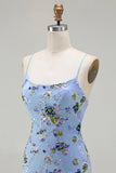 Vestido de baile longo bordado com lantejoulas florais pretas e roxo