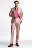 Blush Notched Lapel 2 Peças Homens Prom Ternos