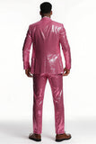 Sparkly Blush Pico Lapela 2 Peças Fatos de Baile de Formatura Masculino