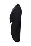 Black Peak Lapel Duplo Peito Masculino 3 Peça Tuxedo