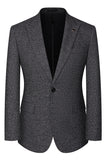 Cinzento Escuro 3 Peças Pico Lapela Slim Fit Fatos de Casamento Masculinos