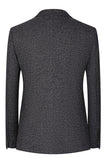 Cinzento Escuro 3 Peças Pico Lapela Slim Fit Fatos de Casamento Masculinos
