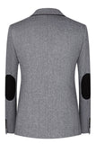 3 Peças Slim Fit Notched Lapela Homens Ternos Cinzentos