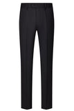 Slim Fit 3 Piece Pico Lapela Homens Ternos Preto