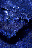 Sparkly Blue Shawl Lapela Um Botão Masculino Prom Blazer