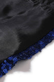 Sparkly Blue Shawl Lapela Um Botão Masculino Prom Blazer