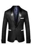 Xale Preto Lapela Stripe Blazer Masculino