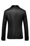 Xale Preto Lapela Stripe Blazer Masculino