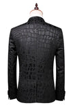 Preto Textura Pico Lapela 2 Peças Prom Suits