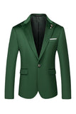 Green Peak Lapela Singel Peito Masculino Prom Blazer