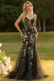 Espartilho Rosa Sereia Floral Renda Vestido de Baile Comprido com Lantejoulas