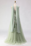 Vestido de baile longo, bordado e sem alças, lantejoulas Sage Dusty A-Line