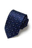 Gravata Formal Azul-Marinho Masculino Micro-Padrão