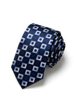 Gravata Formal Azul-Marinho Masculino Micro-Padrão