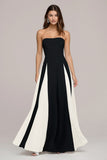 Elegante vestido Maxi sem alças da linha A