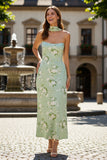 Vestido conversível comprido com slipless sem alças pretas brancas e serpentina