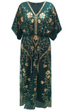 Vestido preto de lantejoulas com decote em V e manga meia-manga Sheath