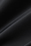 Casaco preto de inverno masculino com lapela simples e entalhada