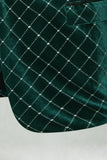 Blazer masculino de baile de finalistas Green Velvet Check Peak Lapela