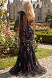 Vestido de Baile de finalistas com lantejoulas de um ombro preto e laço