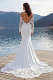 Vestido de Noiva Doury Sweetheart Sweep Tail, com mangas