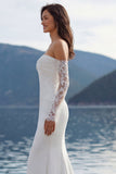 Vestido de Noiva Doury Sweetheart Sweep Tail, com mangas