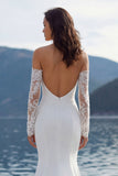 Vestido de Noiva Doury Sweetheart Sweep Tail, com mangas