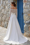 Marfim: Vestido de Noiva Boémio com Cauda Sweep Sweep com Racha em Marfim