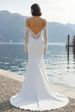 Vestido de Noiva Longo, Renda de Sereia com Renda de Marfim, Vestido de Noiva Comprido