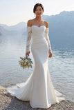 Vestido de Noiva Longo em Chiffon em Renda de Sereia